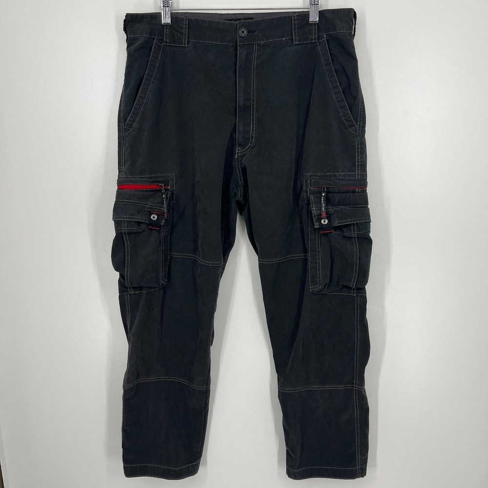 WearFirst Action Brand Mens Black Cargo Utility Pants 36x30 Tactical Workwear